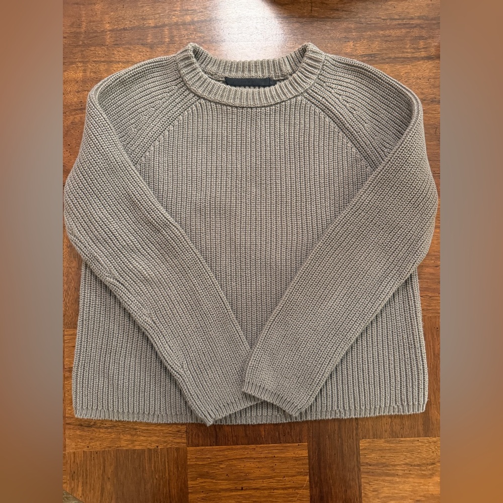 Jenni Kayne - Cotton Fisherman Sweater - Sage/Olive